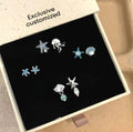 Starfish shell asymmetrical stud earrings for women